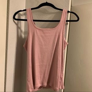Madewell Ribbed Square-Neck Tank Top lavender